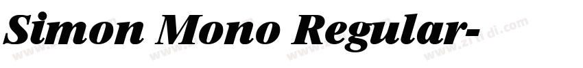 Simon Mono Regular字体转换